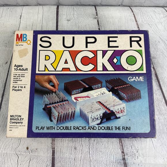 Super Rack-O Card Game Milton Bradley‎ Double The Racks 1983 Complete Vintage - Picture 1 of 13
